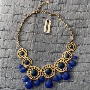 Roberta Chiarella Statement Necklace Blue and Gold